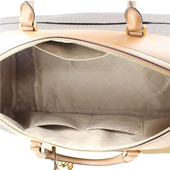 Michael Kors Extra Large Top Zip Duffle Bag Brown - Picture 4 of 4